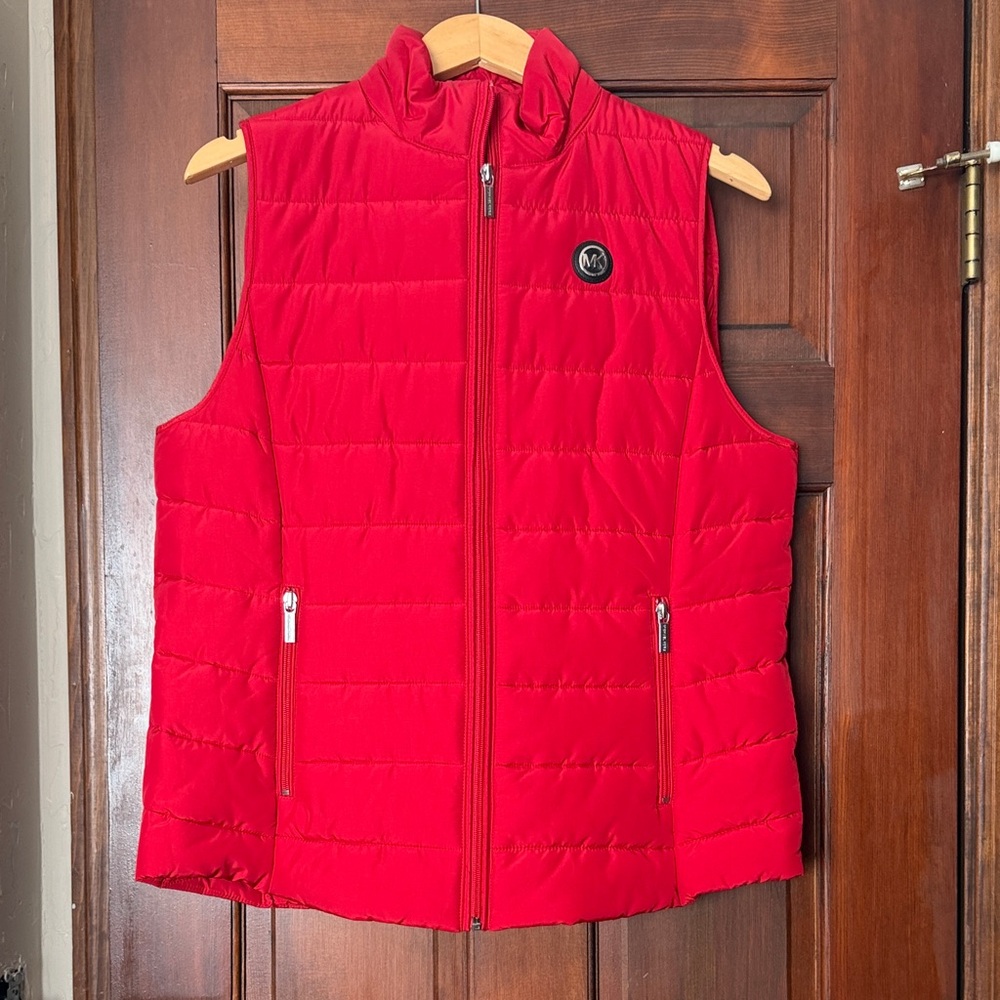 Michael Kors Cherry Red Quilted Vest